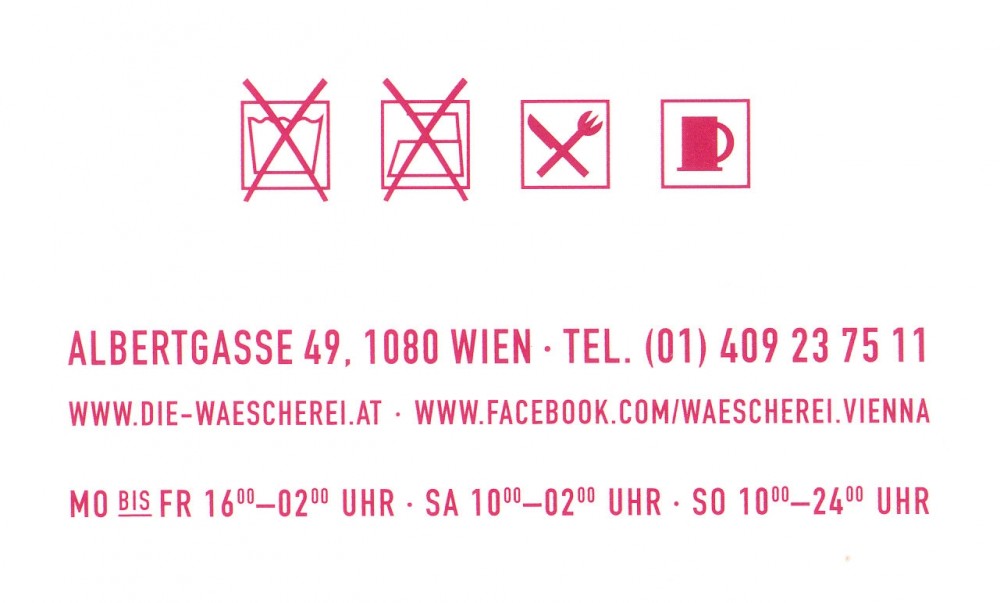Die Wäscherei - Visitenkarte - Die Wäscherei - Wien