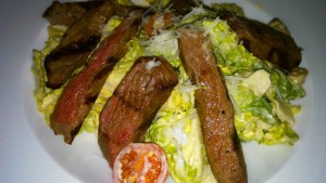 Baby Bibb Salad with Grilled Sirloin Slices