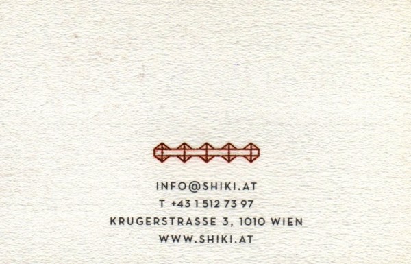 Shiki - Visitenkarte - Shiki - Wien
