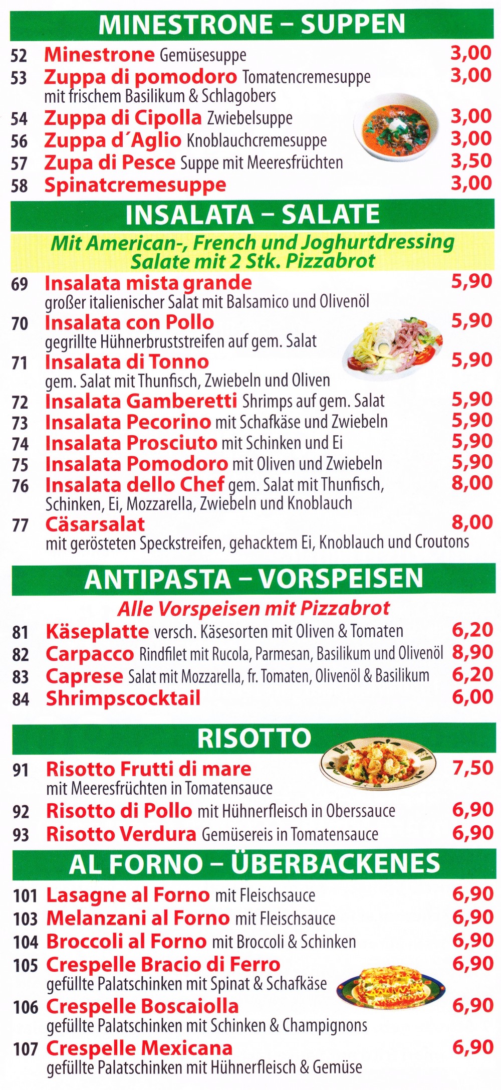 Pizzeria Bello - Flyer 02 - Pizzeria Ristorante Bello - Wien