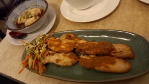 Hühnerspieße, Spicy Wan Tan