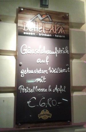 Bettel-Alm - Empfehlung der Küche - Bettel-Alm Restaurant - Wien