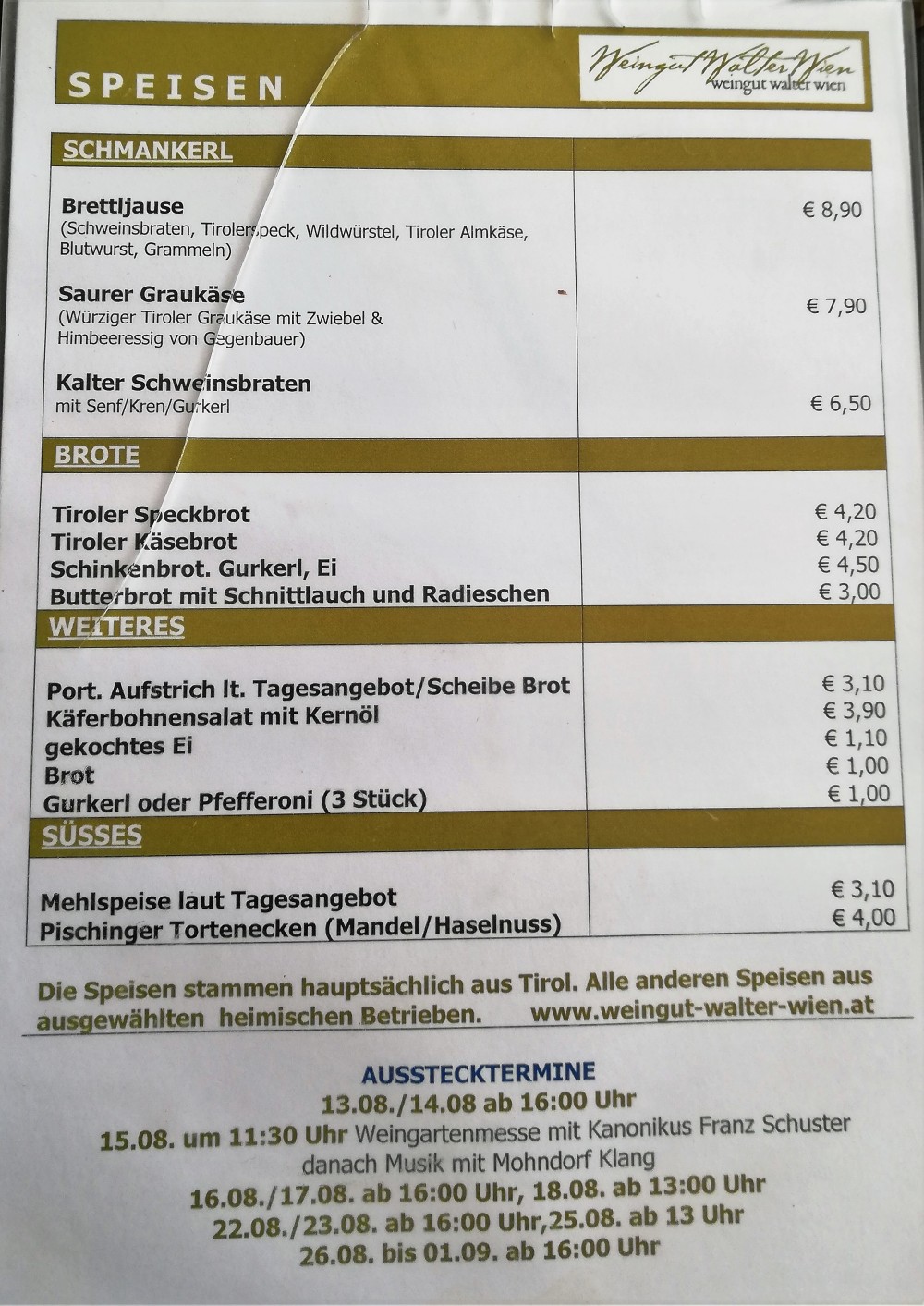 08.2019 - Weingut Walter Wien - Wien