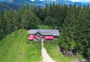 Vom Aussichtsturm daneben. - Edelweißhütte - Mariazell