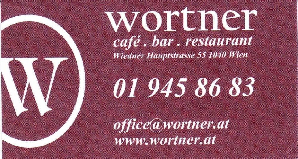 Wortner Visitenkarte 1 - Café Wortner - Wien