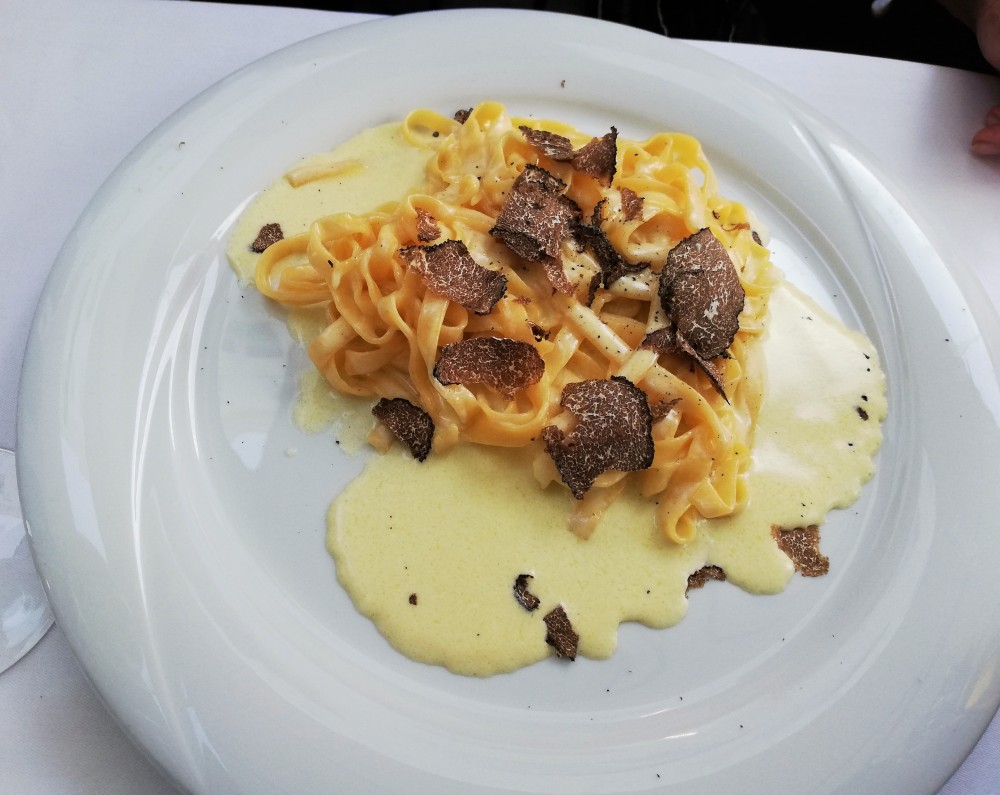 Tagliatelle mit schwarzen Trüffeln, perfekt! - Osteria Dal Toscano - Wien