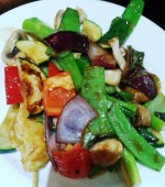 Klee Wok - Teppanyaki (Curry-Huhn, viel Gemüse und Mango-Sauce)