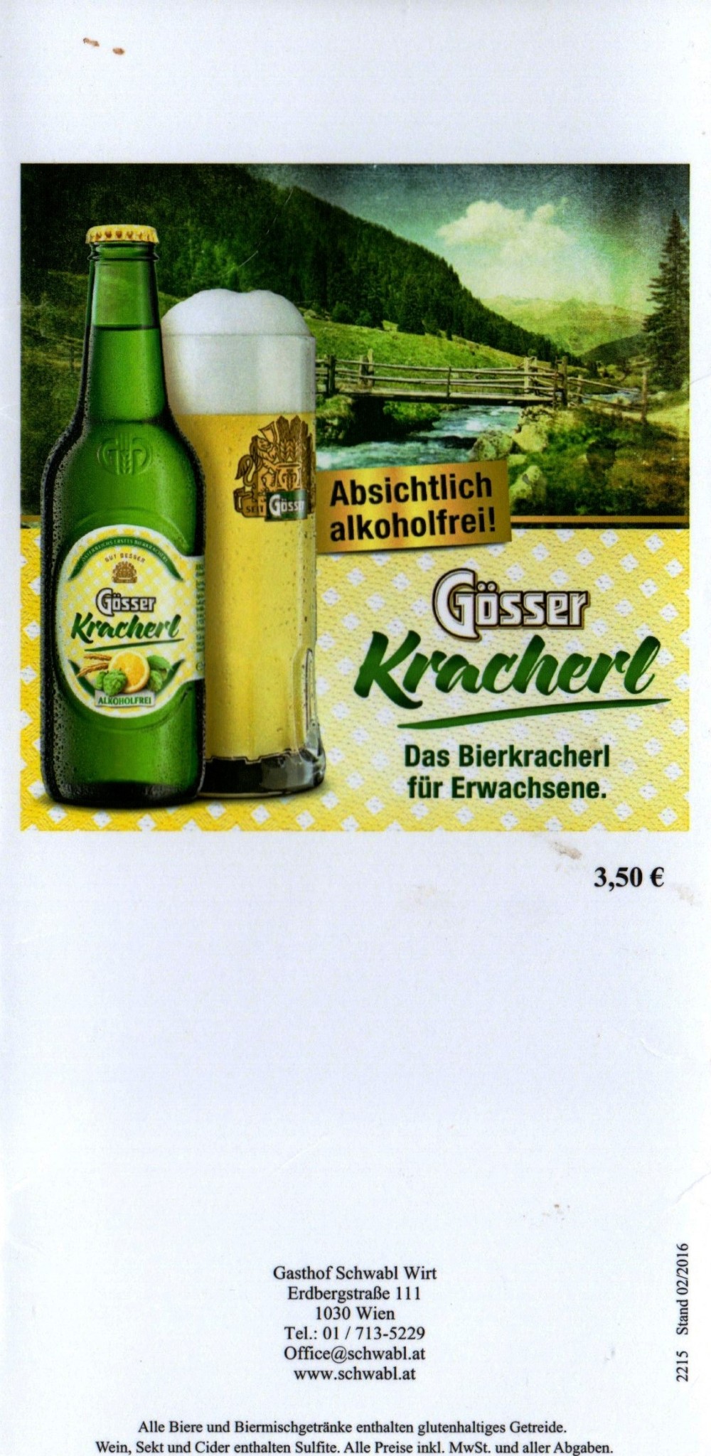 Schwabl-Wirt - Bierkarte Flaschenbiere-06 - Schwabl Wirt - Wien