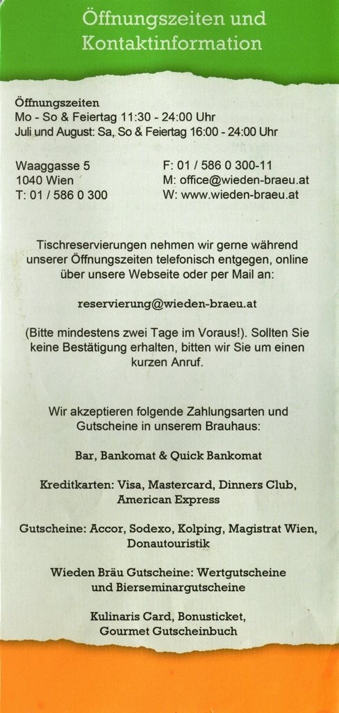 Wiedenbräu - Flyer Seite 06 - Wieden Bräu - Wien