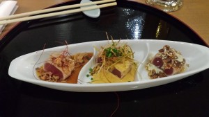 maguro no yakishimo zukuri zukeshitate
abgeflämmter thunfisch in sojasauce-marinade eingelegt ...