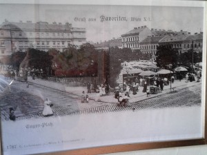 Zum Werkelmann - Historische Aufnahme &#039;Eugen-Platz&#039; (heute &#039;Viktor-Adler-Platz&#039;)