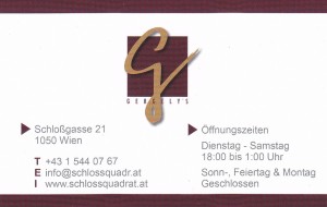 Visitenkarte - Gergely's - Wien