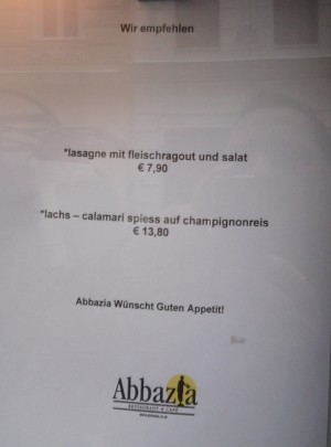 Restaurant Abbazia Empfehlung des Hauses - Abbazia Restaurant-Cafe - Wien