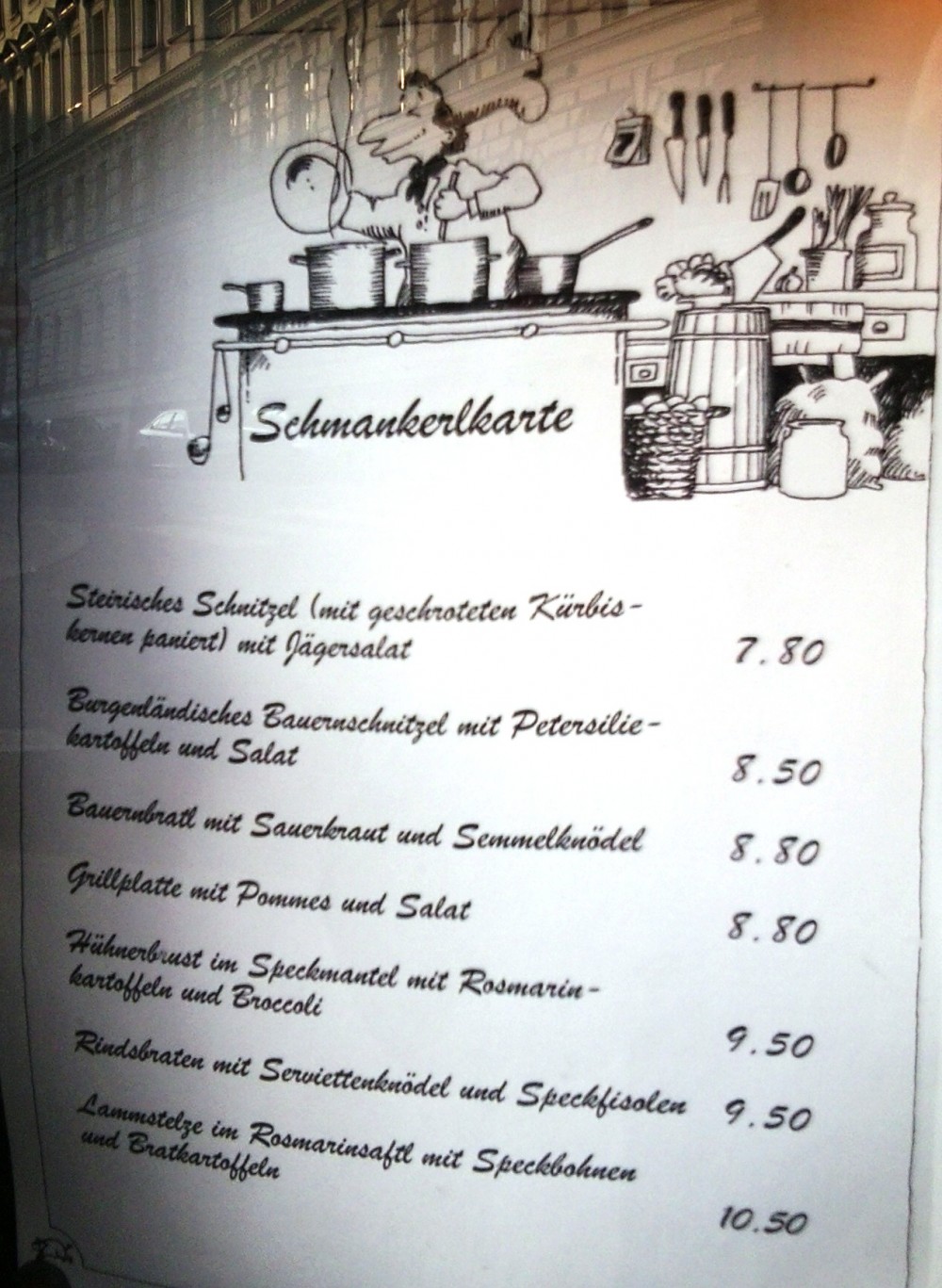 Restaurant Ferdinand Schmankerlkarte - Restaurant Ferdinand - Wien