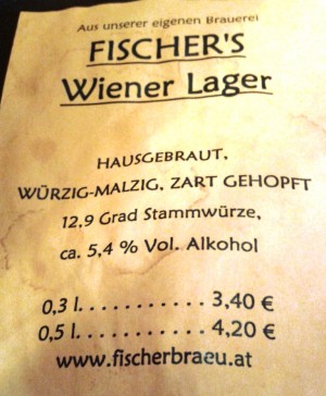 Fischerbräu - Aktion Wiener Lager - Fischerbräu - Wien