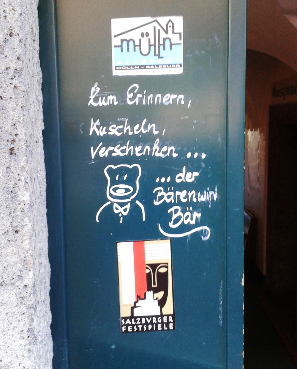 Bärenwirt - Werbung für den Kuschelbär - Bärenwirt - Salzburg