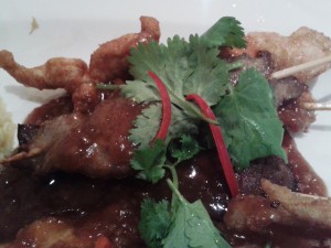 Thai Kitchen Sate-Menü (Gemischte Mini-Spießchen mit Safran-Reis und ... - Thai Kitchen Restaurant - Wien