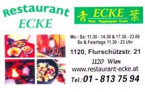 Asia Restaurant ECKE - Visitenkarte - Ecke - Wien