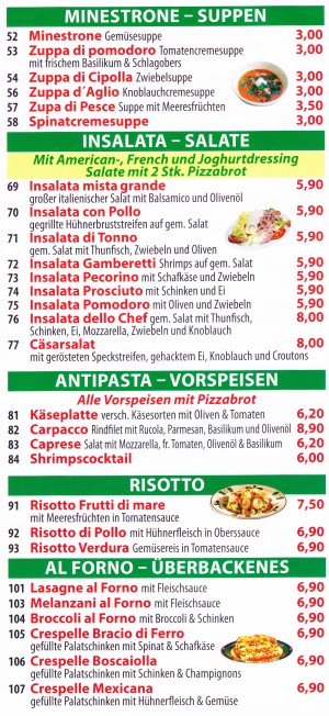 Pizzeria Bello - Flyer 02 - Pizzeria Ristorante Bello - Wien