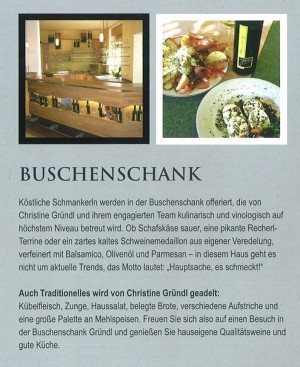 Hausprospekt - Buschenschank