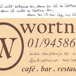 Wortner - Visitenkarte - Café Wortner - Wien