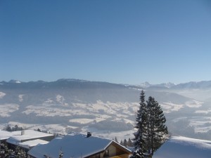 Panorama von der Terrasse Richtung Südosten. - Gasthof Alpenblick - Sulzberg