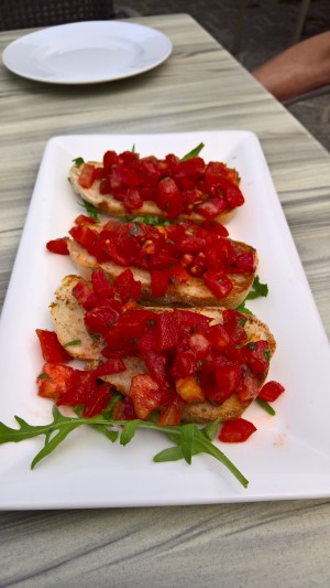 Bruschetta, köstlich übrigens. - Il Sestante - Wien