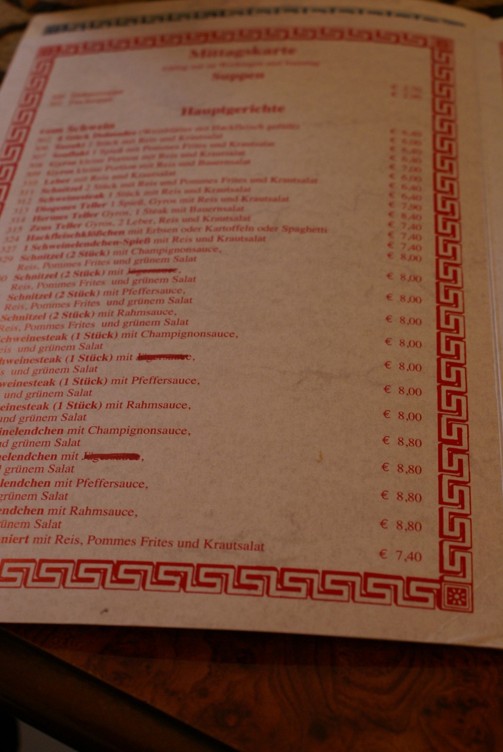 Mittagskarte, Teil 2. - Poseidon - Bregenz