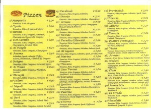 Aktuele Preise ab 01/14 - Pizzeria Venedig - Pyhra