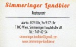 Simmeringer Landbier - Visitenkarte