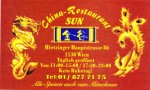 China Restaurant Sun Hietzing - Visitenkarte
