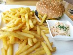 Cheese Burger mit Clocktowerfries