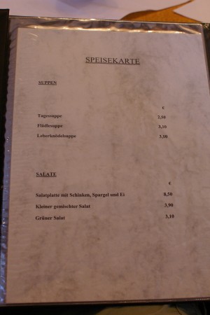 Suppen & Salate. - Gasthaus Bahnhof - Lauterach