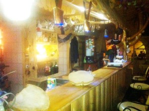 Hinter der Bar gibt es das Polnische Bier Zywiecz und Tyskie
