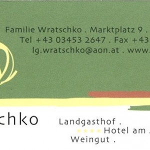 Visitenkarte - Wratschko - Gamlitz