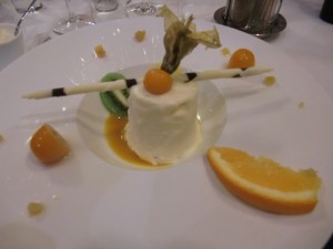 Berggasthof Fink - Grand Marnier-Parfait mit kandierten Orangen und eingelegten Kumquats