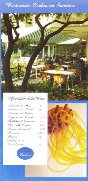 Ristorante Pizzeria Ischia - Flyer 03 - Pizzeria Ischia - Wien