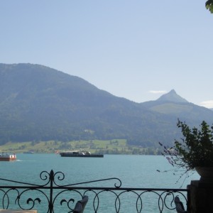 Ausblick von der Terrasse - Seeböckenhotel Zum Weissen Hirschen - St. Wolfgang