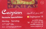 Restaurant Caspian - Visitenkarte