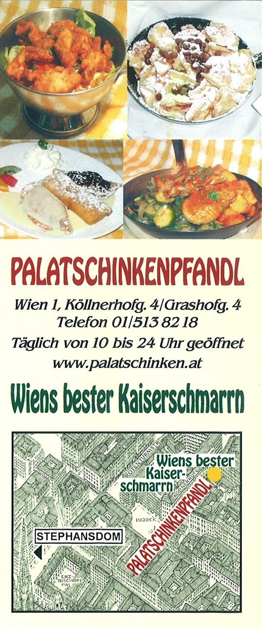 Werbung - PALATSCHINKENPFANDL - Wien