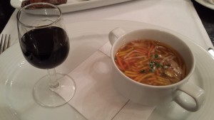 Habsburgs Oglio-Suppe mit Sherry, Gemüse