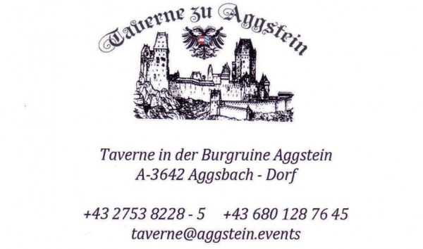 Taverne Ruine Aggstein - Visitenkarte - Taverne Burgruine Aggstein - Aggstein