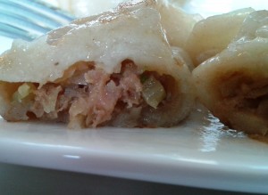 Mishi - Gebratene Teigtaschen 'Jiaozi' mit Fleisch 6 Stk (EUR 3,80) - Mishi Asia Restaurant - Wien