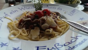 Spaghetti alla Pomodoro um 9,80 Euro. - Seerestaurant Salzmann - Fußach
