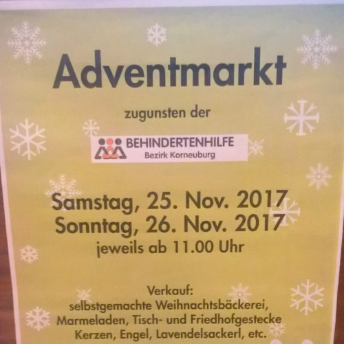 Adventmarkt zugunsten der Behindertenhilfe Bezirk Korneuburg