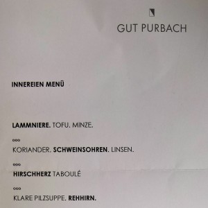 13 Gang Innereienmenü vom 22.9.2017, das Meister Stiegl 4-5 mal im Jahr ... - Gut Purbach - PURBACH