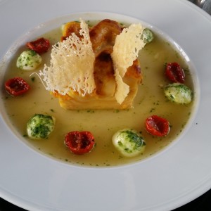Butternusskürbislasagne mit Tomaten-Mozzarella-Fond - Riesenrad - Candlelight Dinner for Two - Wien
