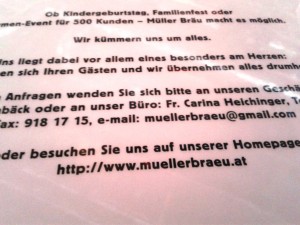 Müllerbräu am Wienerberg - Ansprechpartner für Feiern & Feste - Müller Bräu am Wienerberg - Wien