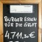 Burger Essen für die Gruft