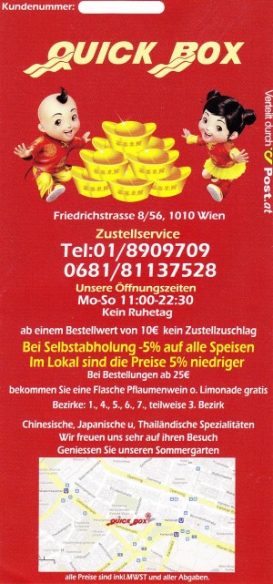 Quick Box-Flyer Seite 1 - Quick Box - Wien